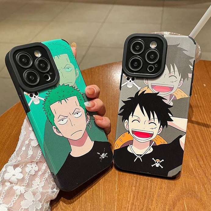 เคสโทรศัพท์มือถือหนังนิ่ม กันกล้อง ลายลูฟี่ หน้ายิ้ม วันพีช สําหรับ IPhone 7 8 Plus SE 2020 X XR XS Max 11 12 13 14 Pro Max 14 Plus