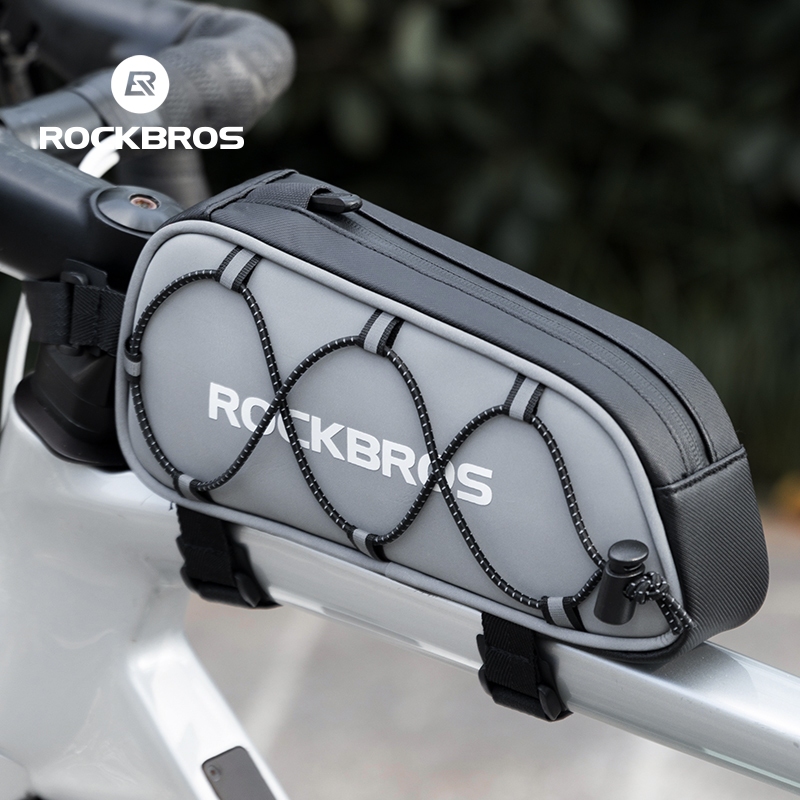 ROCKBROS กระเป๋าติดอานจักรยาน สะท้อนแสง แบบพกพา ทนต่อการสึกหรอ สําหรับจักรยานเสือภูเขา
