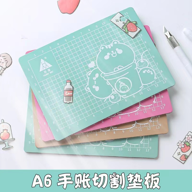 แผ่นรองตัดหนัง PVC ขนาด A6 แบบด้านเดียว สําหรับงานเย็บปัก แกะสลัก ตัดหนัง DIY