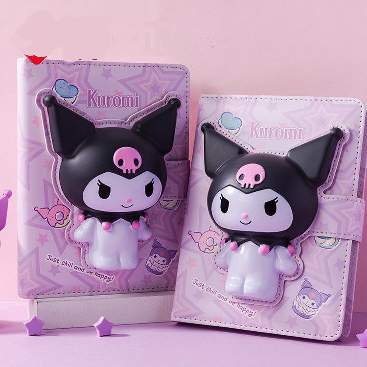 Sanrio kuromi pochacco dog สมุดแม่เหล็ก คลายเครียด ลายการ์ตูน สําหรับนักเรียนประถม กล่องของขวัญ