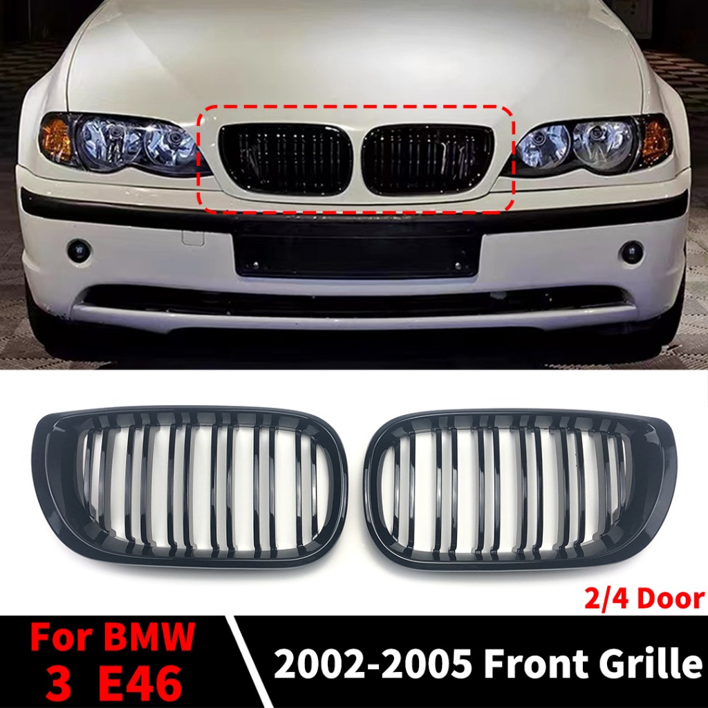 ตะแกรงหม้อน้ํากันชนหน้ารถยนต์ สําหรับ BMW E46 3 Series 2002 2003 2004 2005