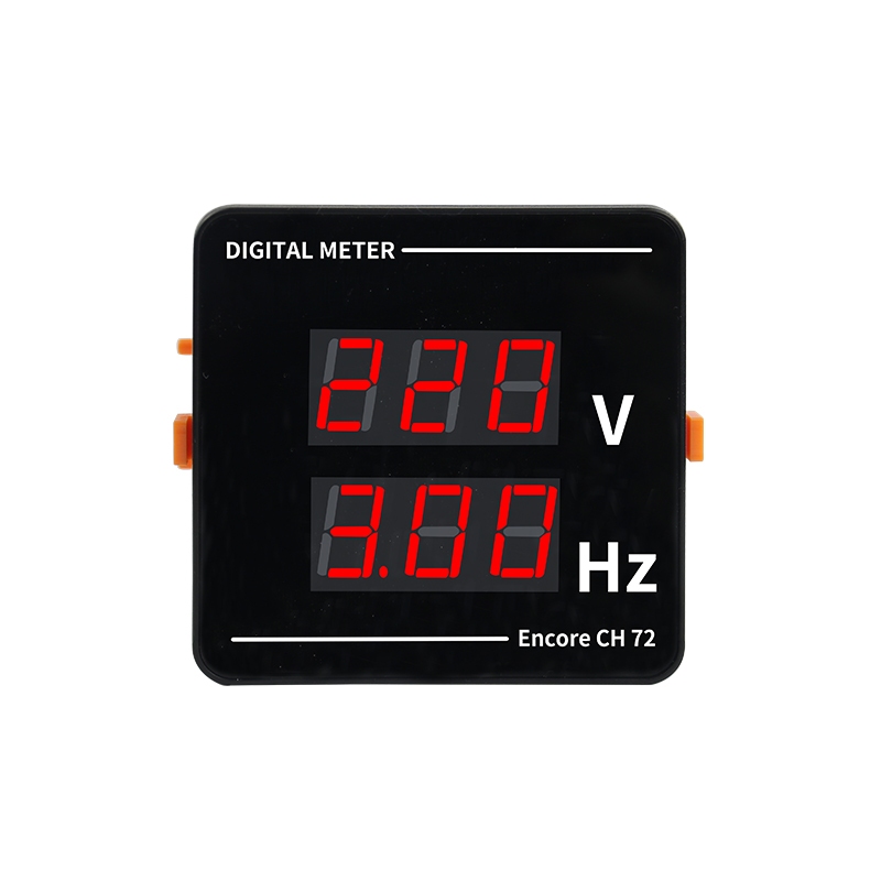 สแควร์ 72*72 มม.AC 50-500V 10-99.9Hz จอแสดงผลดิจิตอล LED พลังงานแรงดันไฟฟ้าแผงความถี่เมตรโวลต์มิเตอร์ CH72