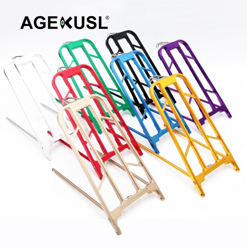 ACEOFFIX จักรยานด้านหลัง Rack CNC อลูมิเนียมจักรยานด้านหลัง Rack Cargo Rack ใช้สําหรับ Brompton 3six