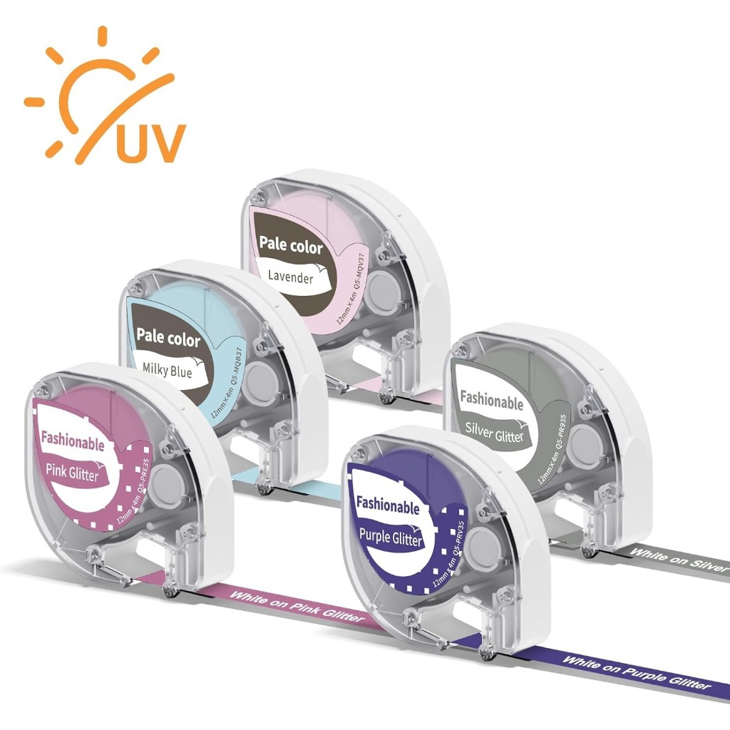 Phomemo P12 P12pro เทปฉลากกลิตเตอร์ 12 มม.*4 ม. 3 แพ็ก 12mm Thermal printer label stickers