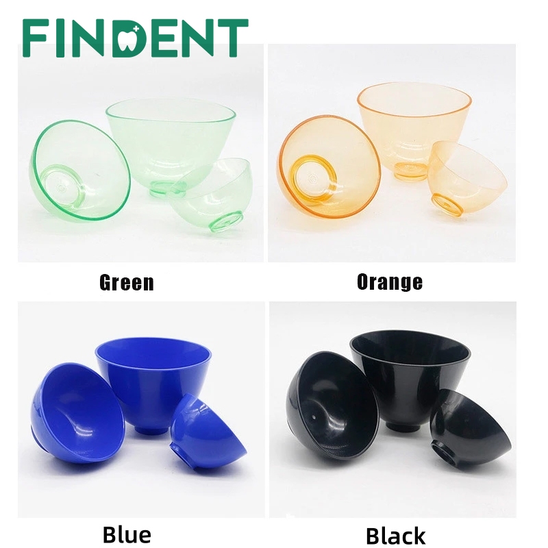 3 ชิ้น / เซต ชามผสมปูนปลาสเตอร์ เครื่องมือทันตกรรม วัสดุชามนุ่ม สีใส ชามหนังยาง