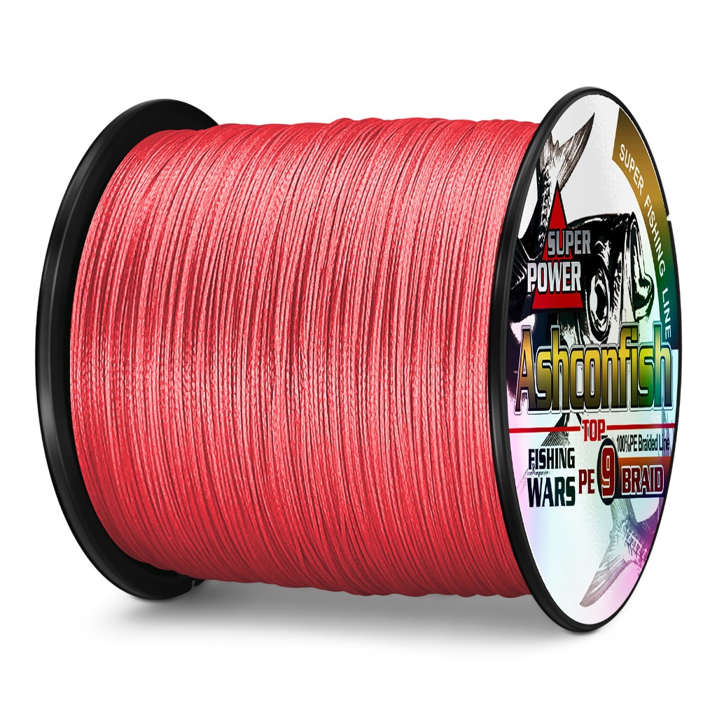 Ashconfish สาย PE ถัก9 เส้น ยาว 1000เมตร Dyneema สาย PE X9 สายเบ็ดตกปลา สีดำ สีแดง - รูปที่ 2