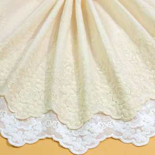 ผ้าฝ้ายแท้ ปักลายลูกไม้ กว้าง 33 ซม. ยาว 1 เมตร สําหรับตกแต่…