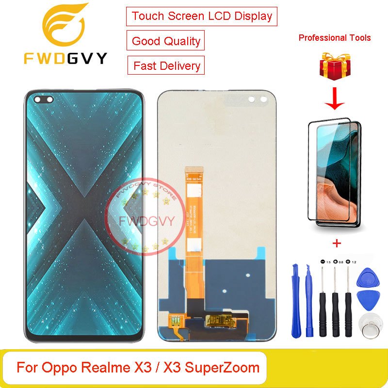 อะไหล่หน้าจอสัมผัส LCD 6.57 นิ้ว แบบเปลี่ยน สําหรับ OPPO Realme X3 X3 SuperZoom