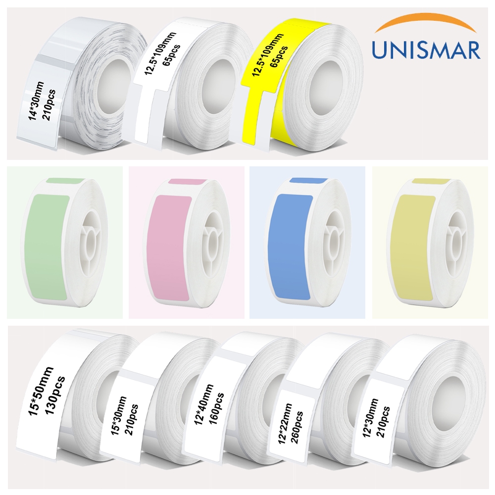 ม้วนสติกเกอร์ฉลาก แบบใส มีกาวในตัว ขนาด 12*40 มม. สีขาว สําหรับเครื่องพิมพ์ฉลาก Niimbot D11 D110 Nii