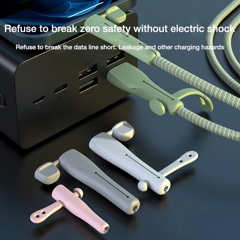ขายดี ชุดตัวป้องกันสายเคเบิล ซิลิโคน ป้องกันการแตกหัก สําหรับ Android iPh-18 20w Type C USB