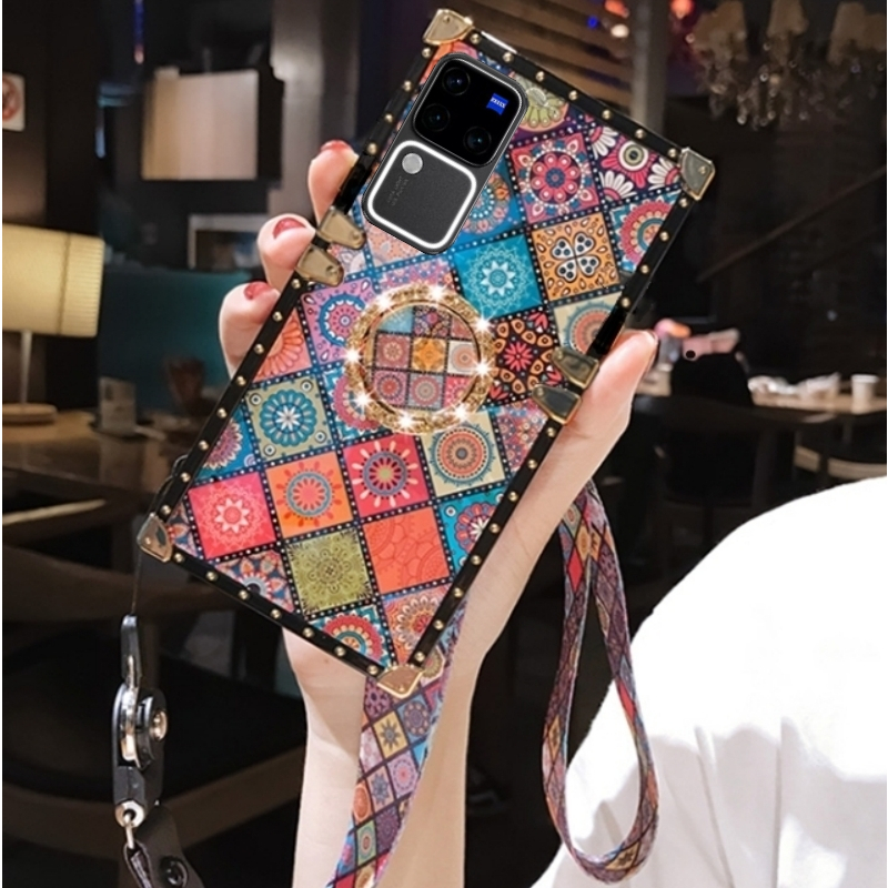 เคสเชือกคล้องหรูหราสำหรับ Vivo V40 Pro V30 Pro V29e V29 Pro V27 Pro V27e V25 Pro V25e V23e V23 V21 V21e 5G V20 Pro V20se