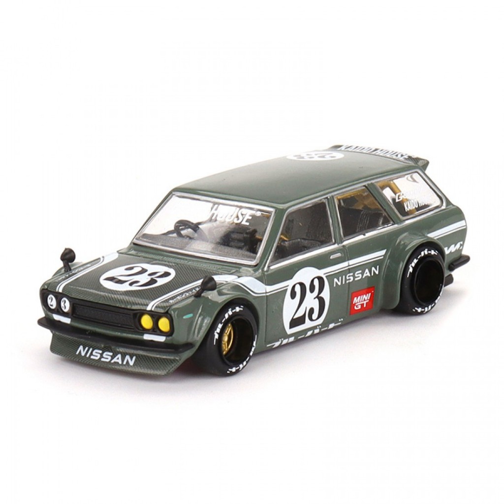 โมเดลรถยนต์ คาร์บอนไฟเบอร์ ขนาดเล็ก GT KHMG076 X KAIDO HOUSE 1/64 DATSUN KAIDO 510 WAGON V3
