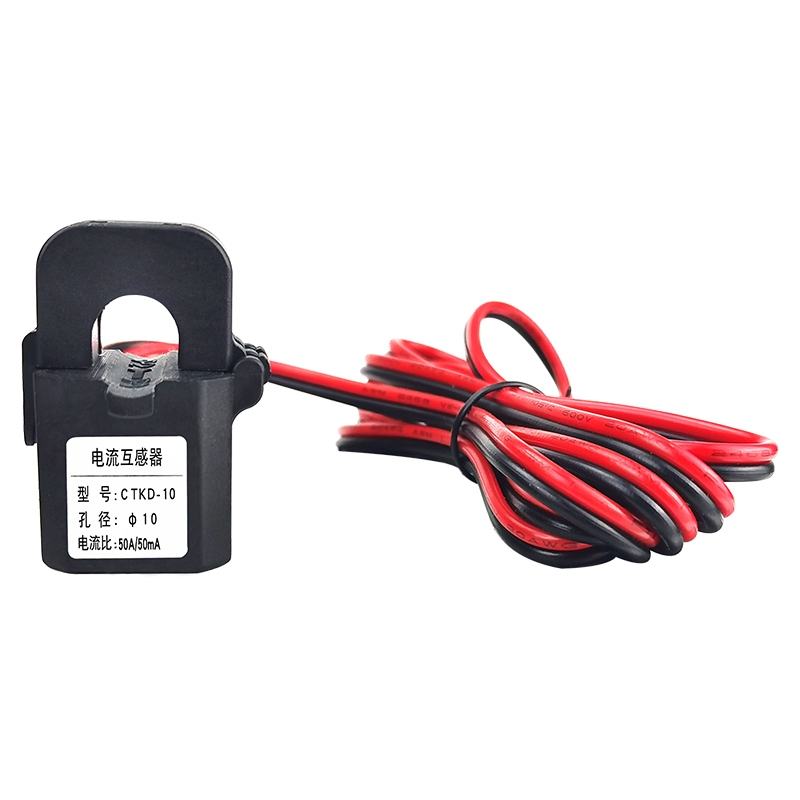 Split Core Current Transformer เซ็นเซอร์ไฟฟ้าเฟสเดียว CT เส้นผ่านศูนย์กลาง 10 มม.Class0.5 10/20/50/75mA CTKD10-