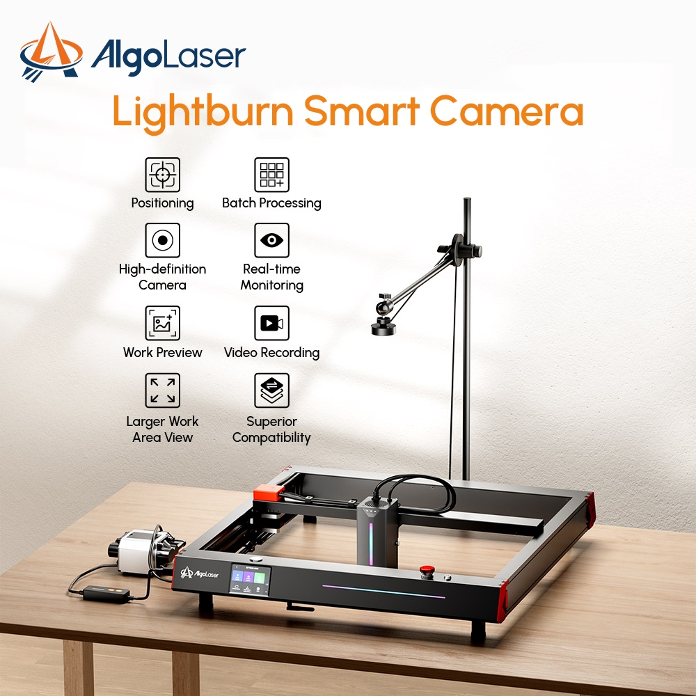 Algolaser Lightburn กล้องสําหรับเครื่องแกะสลักเลเซอร์ตําแหน่งที่แม่นยํา HD ชุดกล้องอุตสาหกรรมสําหรับเครื่องส่วนใหญ่