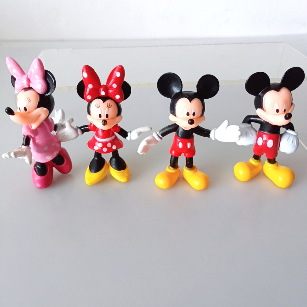 โมเดลฟิกเกอร์ Pvc รูปมิกกี้เมาส์ ขนาด 8 ซม. สําหรับเด็กผู้หญิง จํานวน 4 ชิ้น