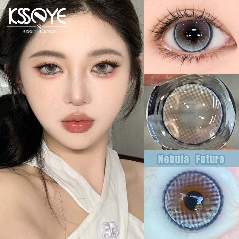 คอนแทคเลนส์ KSSEYE 2 ชิ้น สีม่วงรายปี 14.2 มม. เลนส์นุ่ม พร้อมของขวัญฟรี สําหรับผู้หญิง คอสเพลย์อะนิเมะ