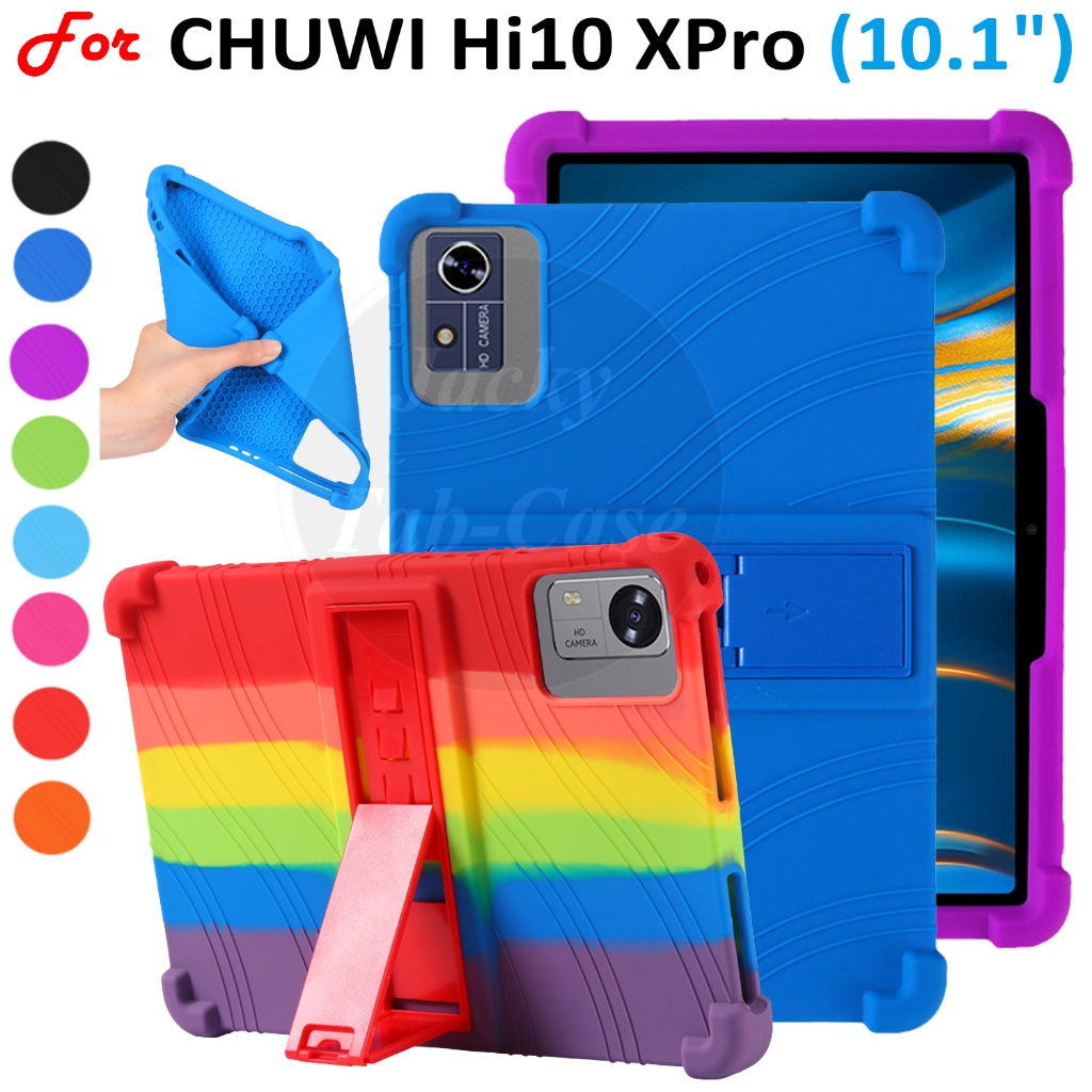 สําหรับ CHUWI Hi10 XPRO 10.1 นิ้ว 4G| 5G| Wifi| LTE Tablet เคสแท็บเล็ต PC แอนดรอยด์ Android 13 หนา กันกระแทก เคสป้องกัน ซิลิโคนนุ่ม ขาตั้ง