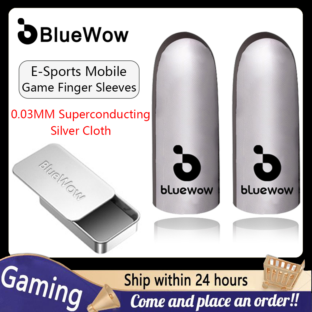 Bluewow ถุงมือเล่นเกม แบบสวมนิ้วหัวแม่มือ สัมผัส (2 ชิ้น) PUBG COD Call of duty Mobile legends state of survival