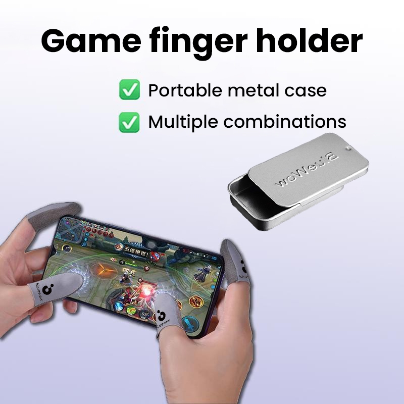Bluewow ถุงมือเล่นเกม แบบสวมนิ้วหัวแม่มือ สัมผัส (2 ชิ้น) PUBG COD Call of duty Mobile legends state of survival