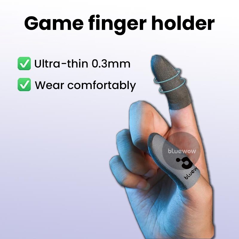 Bluewow ถุงมือเล่นเกม แบบสวมนิ้วหัวแม่มือ สัมผัส (2 ชิ้น) PUBG COD Call of duty Mobile legends state of survival