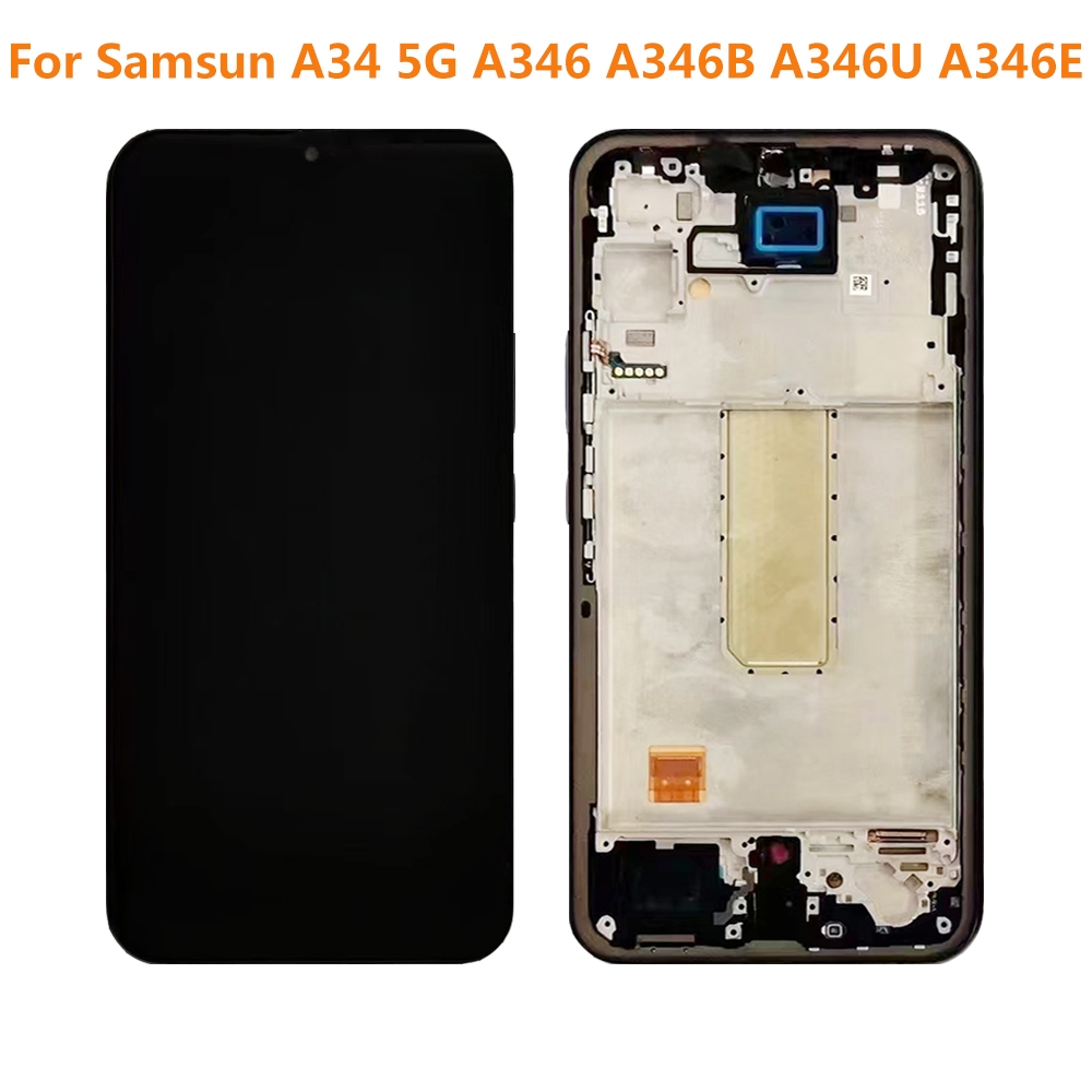 อะไหล่หน้าจอสัมผัสดิจิทัล OLED สําหรับ Samsung A34 LCD A34 5G A346 A346B A346U A346E SM-A346B/DS