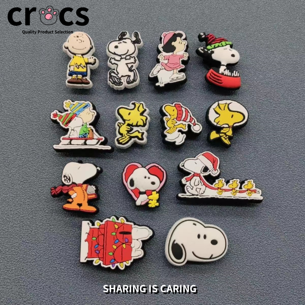 Crocs jibbitz charms กระดุมติดรองเท้า ลายการ์ตูนสุนัข และสนูปปี้