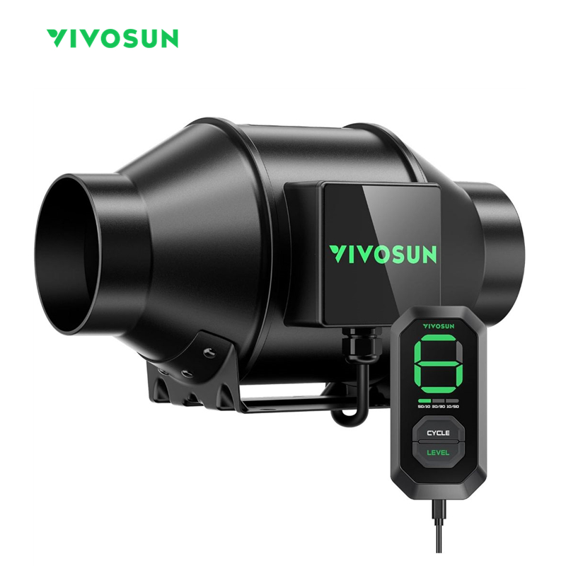 VIVOSUN AeroZesh G4-G8 พัดลมระบายความร้อน EC ควบคุม PWM ตั้งโปรแกรมได้ สําหรับกางเต็นท์ พัดลมดูดอากาศ