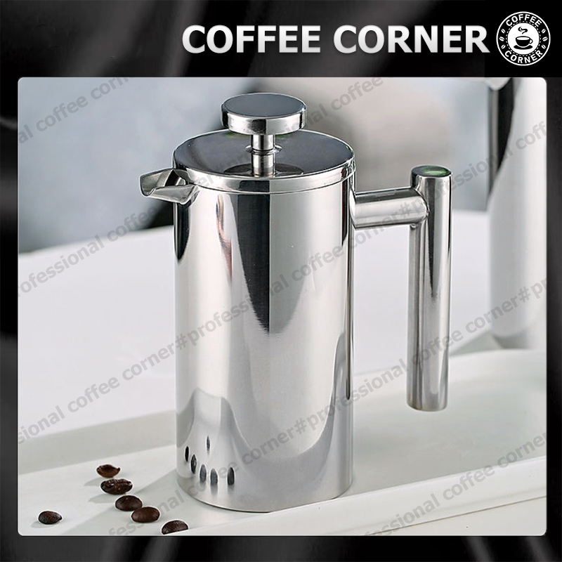 【สินค้าพร้อมส่ง】French Press กาชงกาแฟ เหยือกชงกาแฟ เฟรนเพรส 350/800/1000ml เครื่องทำกาแฟ เครื่องชงชาสแตนเลส