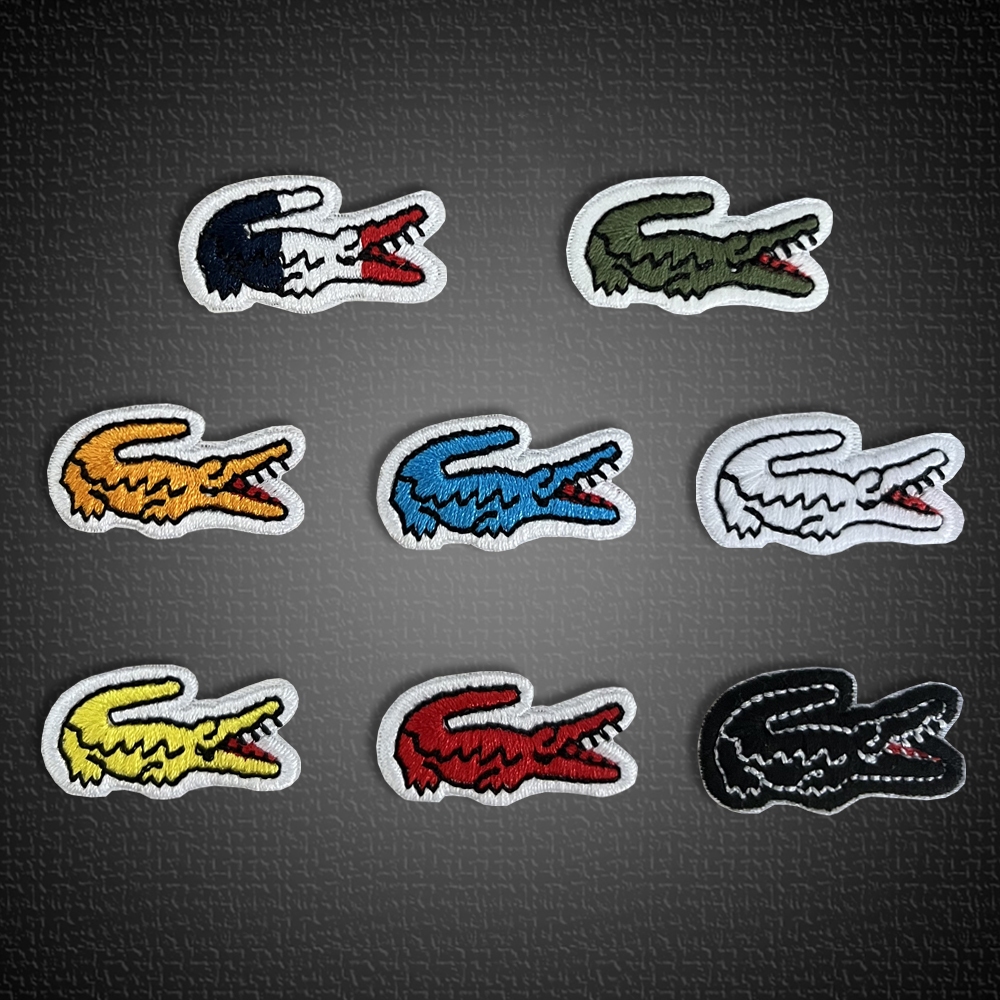 แผ่นแพทช์ผ้า ปักลายจระเข้ แฟชั่น สําหรับเล่นกีฬา