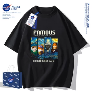 NASA เสื้อยืด คอกลมแขนสั้น ผ้าฝ้าย 2025 รุ่นใหม่ สวมใส่สบาย ระบายอากาศดี เหมาะสำหรับฤดูร้อน