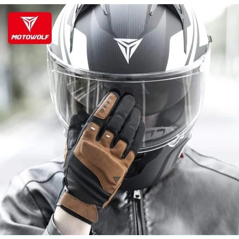 Motowolf MDL 0325 ถุงมือขับรถมอเตอร์ไซค์ ผ้าไมโครไฟเบอร์ น้ําหนักเบา และระบายอากาศได้