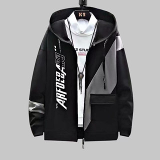 ⚡️ พร้อมส่ง ⚡️ เสื้อกันหนาวแขนยาว มีฮู้ด ทรงหลวม สวมใส่สบาย