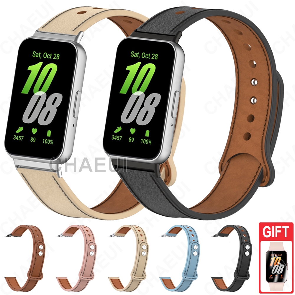 สายนาฬิกาข้อมือ สายหนัง แบบเปลี่ยน สําหรับ Galaxy Fit 3