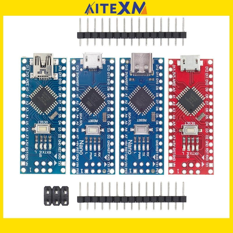 Mini / Type-C / Micro USB Nano V3.0 พร้อม bootloader ใช้งานร่วมกับ Nano controller สําหรับ arduino CH340 USB driver 16Mhz ATMEGA328P