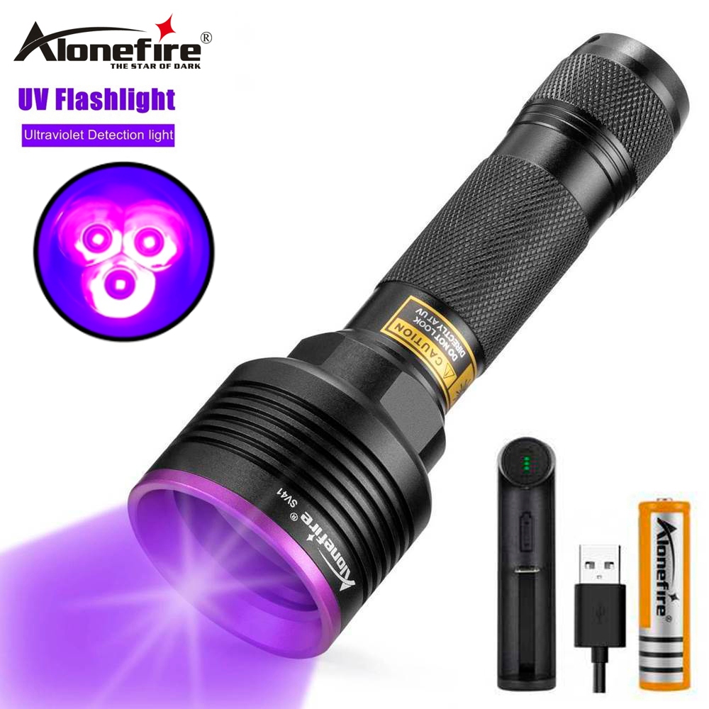 Alonefire SV41 LED 365nm 15W ไฟฉาย UV ตรวจจับคราบปัสสาวะ สําหรับสัตว์เลี้ยง หมอ ผิวหนัง