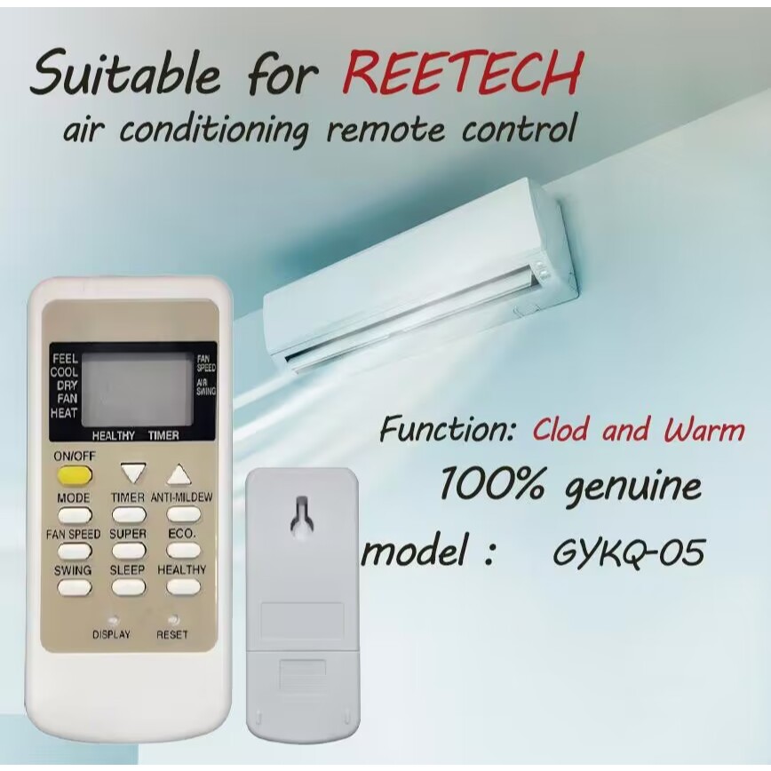 remote รีโมทแอร์ TCL/REETECH เครื่องปรับอากาศรีโมทคอนโทรลความร้อน Cooling GYKQ-05