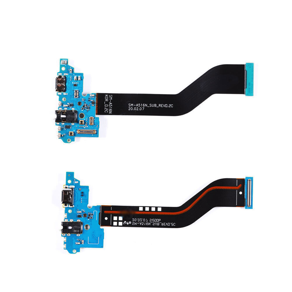 แท้ แท่นชาร์จ USB สายเคเบิลอ่อน เชื่อมต่อพอร์ตชาร์จเร็ว แบบเปลี่ยน สําหรับ Samsung Galaxy A51 5G A516B A516N A516F