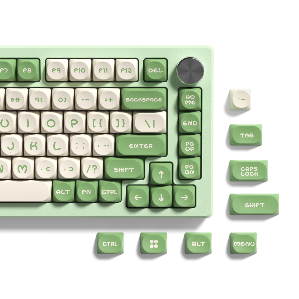ปุ่มกดคีย์บอร์ด 130 คีย์ PBT สีเขียว สําหรับ Gateron MX Gamer Mechanical