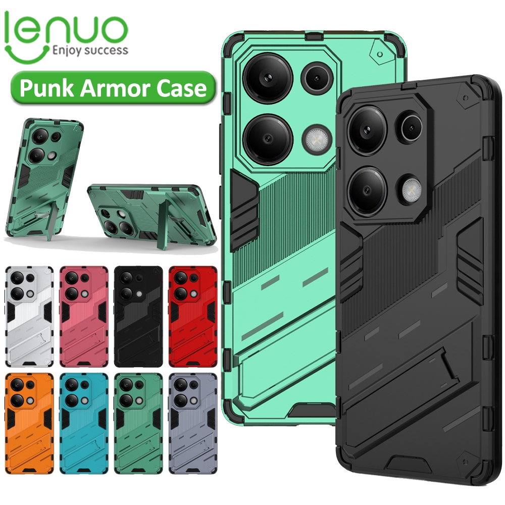 Lenuo เคสโทรศัพท์มือถือ กันกระแทก พร้อมขาตั้ง สําหรับ Redmi Note 13 Pro Plus Poco F6 X6 M6 Pro 4G Note 13 Pro+ 5G เรดมี Case