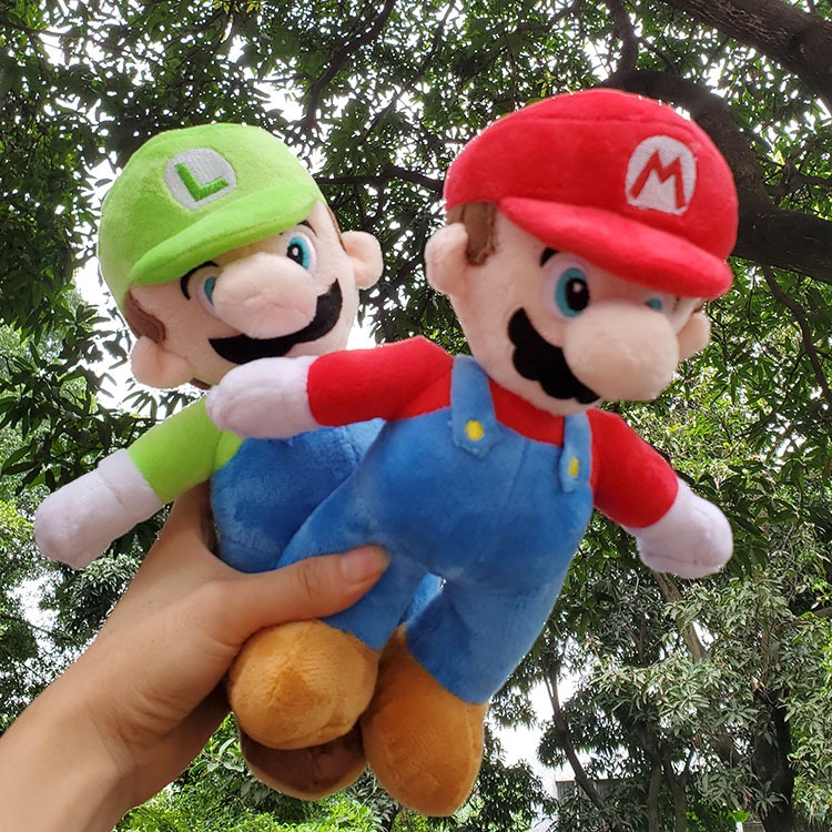 25 ซม.ญี่ปุ่นเกม Super Bros Luigi ของเล่นตุ๊กตาตุ๊กตา Plumber หมอนโซฟาตุ๊กตาของเล่นเด็กวันเกิดคริสต์มาสของขวัญ