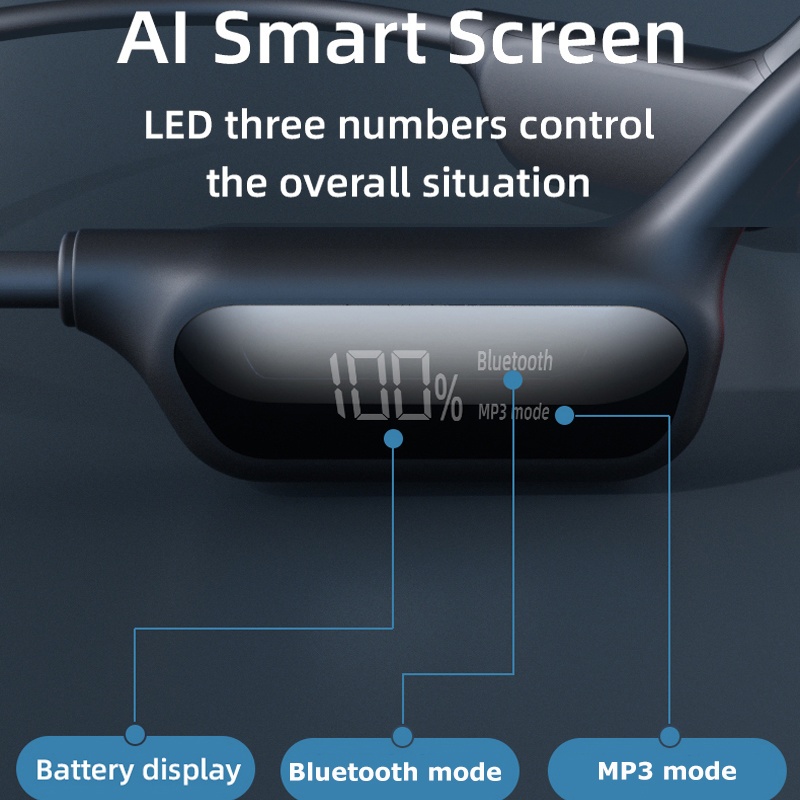 Polvcdg-x10 IPX8 กันน้ําหน้าจอ LED 32G ว่ายน้ํา Bone Conduction ชุดหูฟัง 5.3 IPX8 กันน้ําบลูทูธไร้สายหูฟังกีฬาพร้อมไมโครโฟน