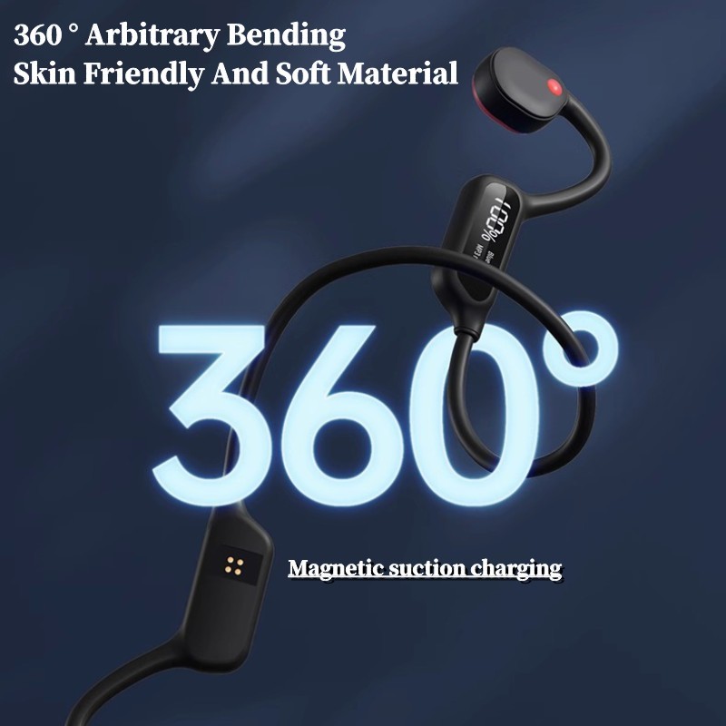 Polvcdg-x10 IPX8 กันน้ําหน้าจอ LED 32G ว่ายน้ํา Bone Conduction ชุดหูฟัง 5.3 IPX8 กันน้ําบลูทูธไร้สายหูฟังกีฬาพร้อมไมโครโฟน