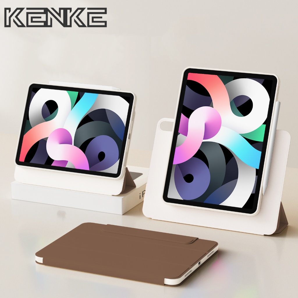 KENKE เคส iPad 2-in-1 กระเป๋าแท็บเล็ตที่ถอดออกได้อะคริลิค HD เคสใสสำหรับ iPad Pro 11 นิ้ว iPad Air 5 Gen Air 4 Gen Case iPad Mini ไม่มีช่องใส่ดินสอ6ไอแพด รุ่นที่ 9 รุ่นที่ 8 รุ่นที่ 7 case Pro 12.9 นิ้ว (2020/2021/2022 ) ไม่มีช่องใส่ดินสอ