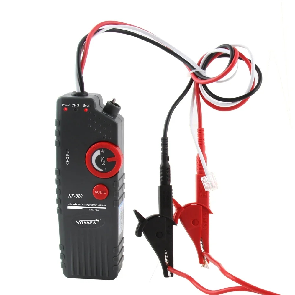 NOYAFA NF-820 ตัวระบุตําแหน่งสายเคเบิลใต้ดินป้องกันการรบกวนเครื่องทดสอบเครือข่ายการตรวจจับตัวระบุตํา