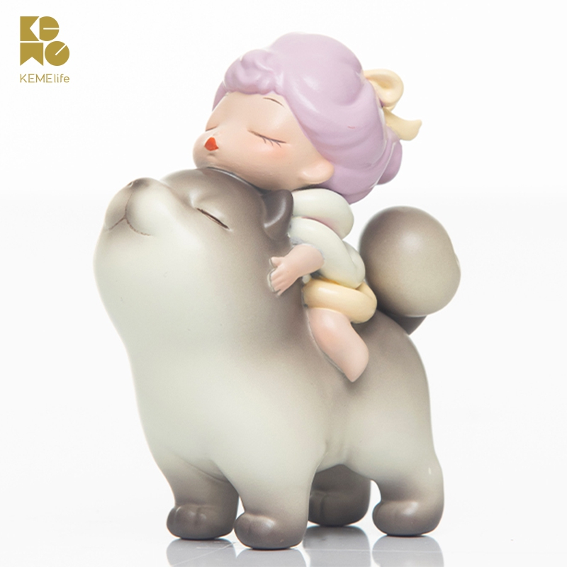 KEMElife ตุ๊กตาฟิกเกอร์ Dream of Fairy Tales Cloud chasing Dog สําหรับตกแต่งบ้าน