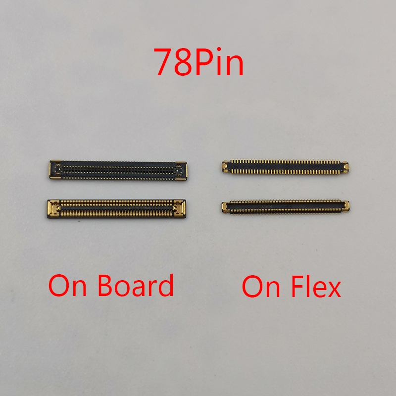 2-10 ชิ้น 78Pin จอแสดงผล LCD FPC Connector บนเมนบอร์ดสําหรับ Samsung A32 4G 5G A42 A52 A72 A82 A33 A53 A73 A12 A13 A326 A325 A526 A525 A426 A725 A826 เครื่องชาร์จ USB FPC