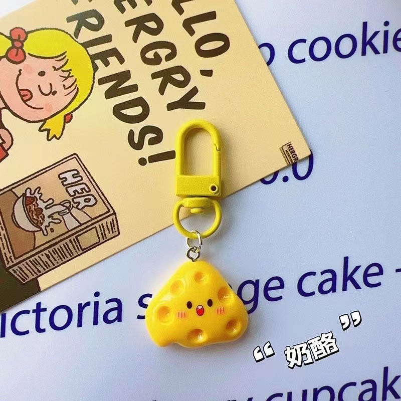 1pc พวงกุญแจ จี้ชีสไข่ดาวน้ํา น่ารัก ตลก การ์ตูน คาวาอี้ อาหารจําลอง ของเล่นเด็ก ของขวัญส่งเสริมการขาย - รูปที่ 3