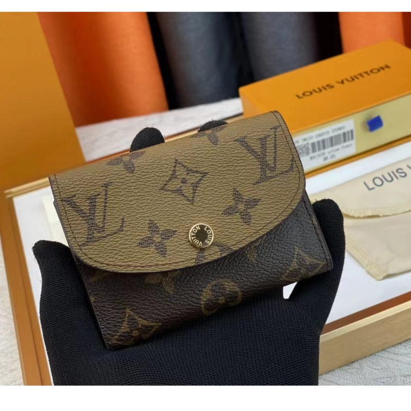 [พร้อมกล่อง] Lv/louis Vuitton ของแท้ 100% Zero กระเป๋าสตางค์หนัง ใส่บัตร เหรียญ อเนกประสงค์ สําหรับผู้หญิง