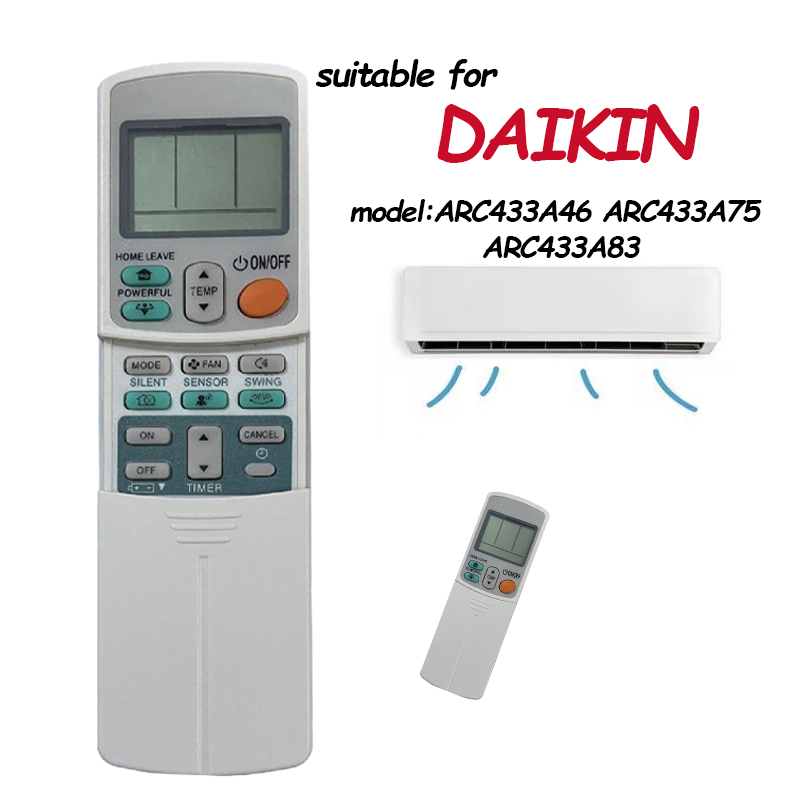 Remote โมทแอร์ suitable for Daikin ARC433A46 ARC433A75 ARC433A83