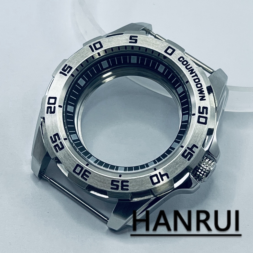 เคสนาฬิกาข้อมือสเตนเลส สีเงิน 44 มม. สําหรับ NH34 NH35 NH36 NH38 NH39 NH70 N Movement